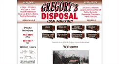 Desktop Screenshot of gregorysdisposall.com